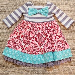 Girls Winter Damask Dress